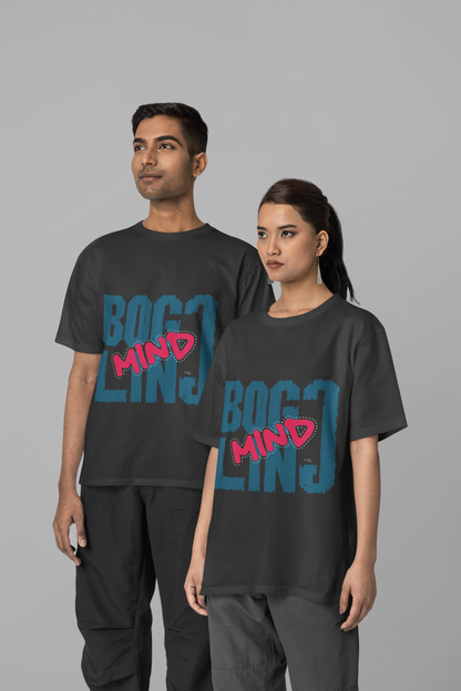 MIND BOGGLING Unisex Half Sleeve Oversized Tshirt for Both Men & Women