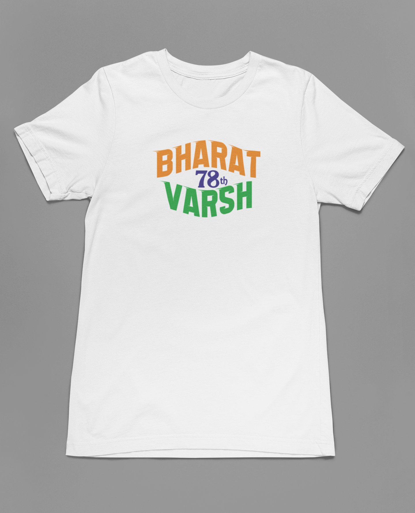 BHARAT 78th VARSH Half Sleeve T-Shirt for Men