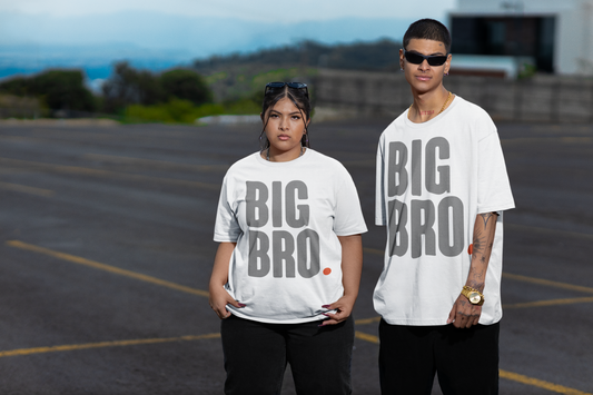 BIG BRO - BE PRO Dual Side Printed Oversized Unisex Half Sleeve T-Shirt for both Men & Women