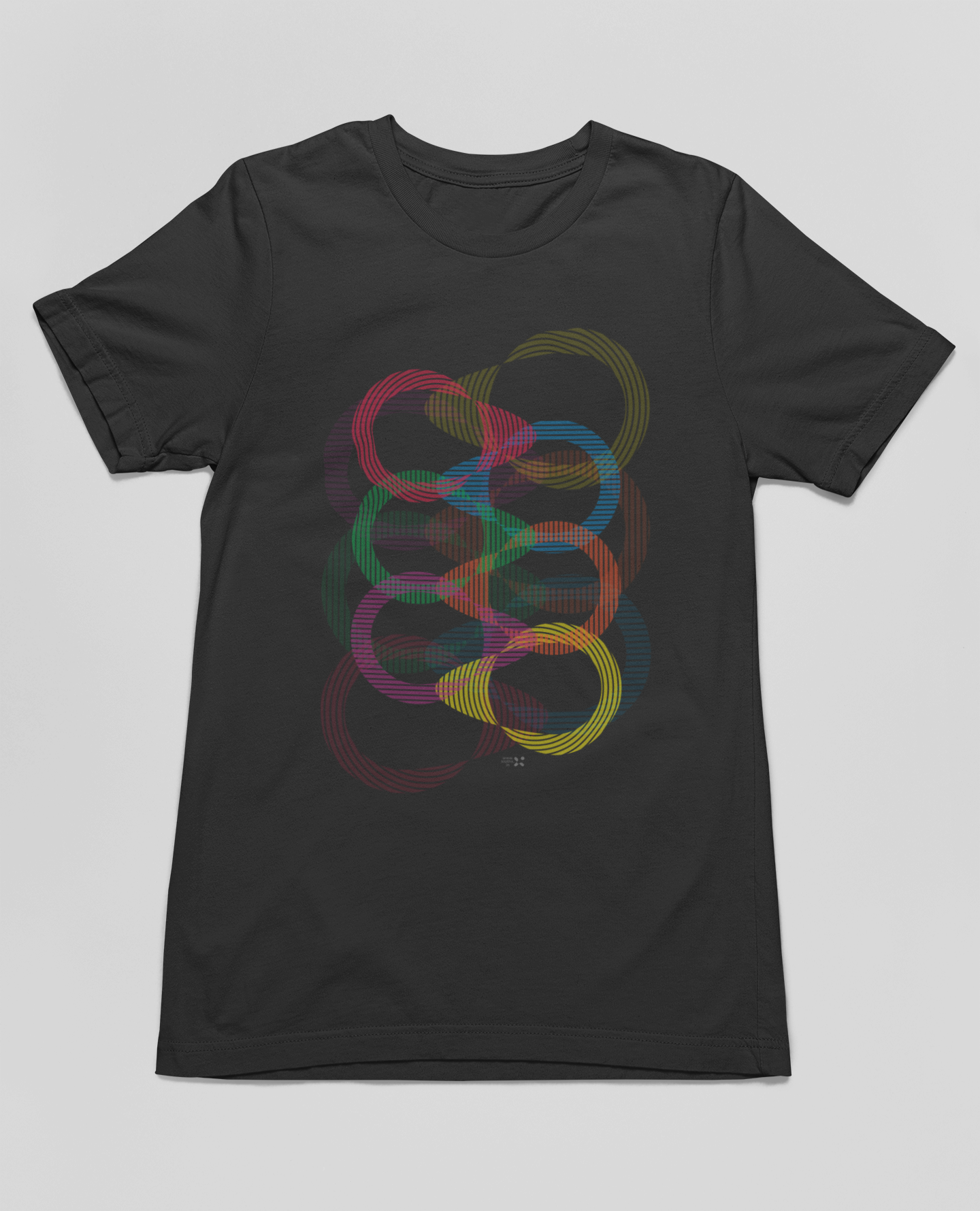 Abstract RGB Pattern Half Sleeve Tshirt for Men