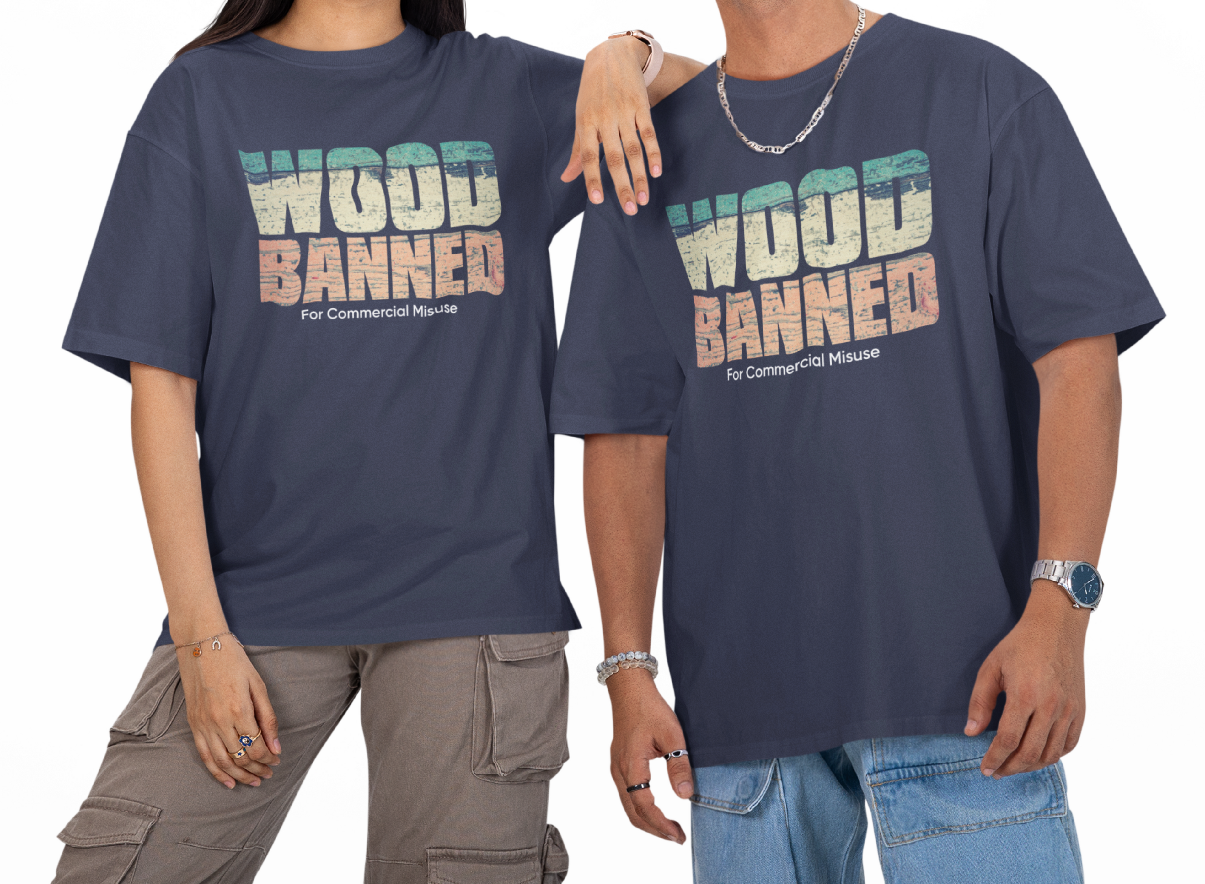 WOOD BANNED Unisex Oversized T-Shirt