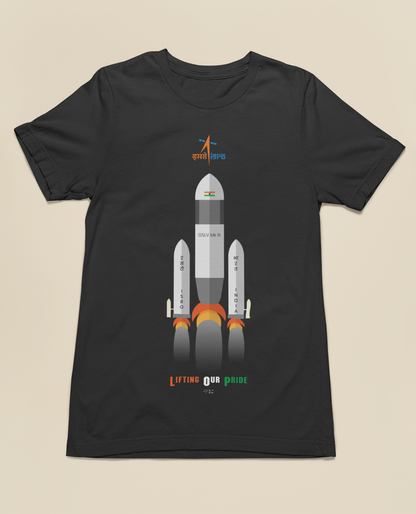 ISRO Lifting Our Pride Half Sleeve Tshirt for Men