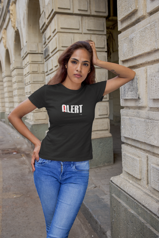 ALERT Half Sleeve Tshirt for Women