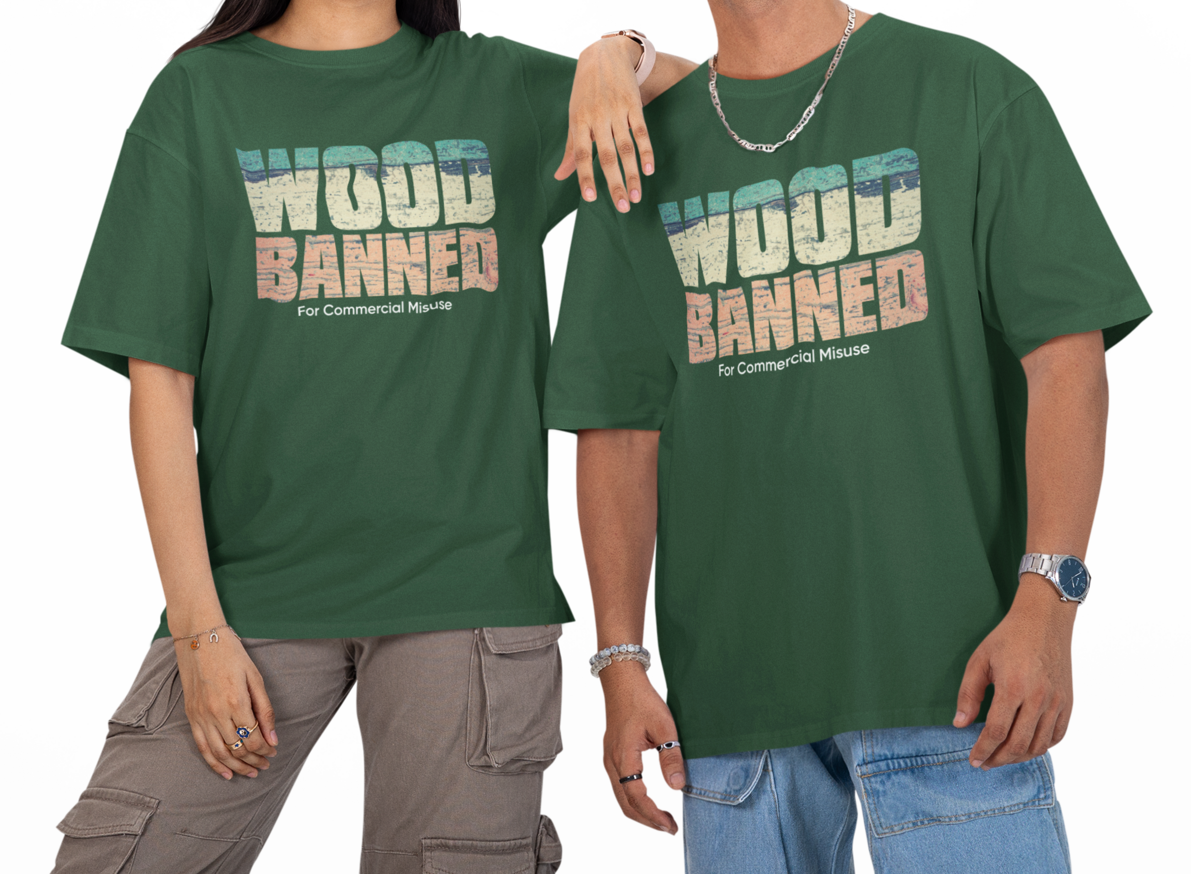 WOOD BANNED Unisex Oversized T-Shirt