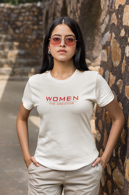 WOMB/WOMEN: THE CREATOR Half Sleeve T-Shirt for Women