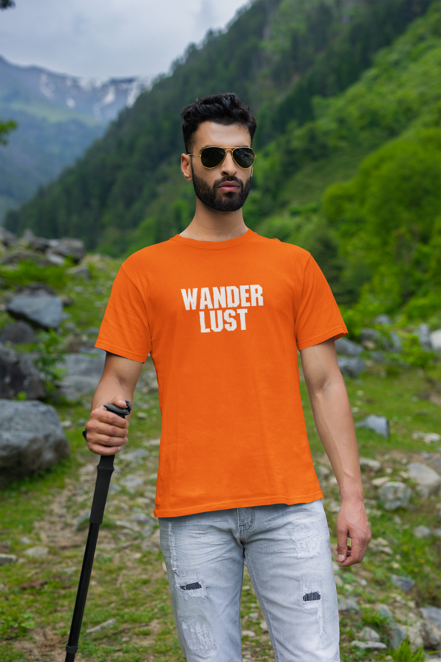 WANDER LUST Half Sleeve Tshirt for Men