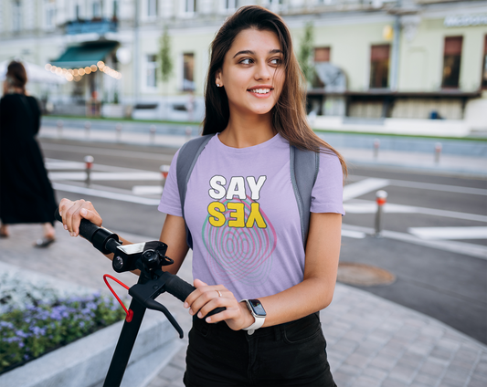 SAY YES Half Sleeve T-Shirt for Women