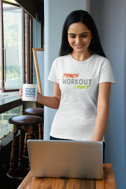 THINGS WORKOUT I DON'T Half Sleeve T-Shirt for Women