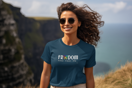 FREEDOM Half Sleeve Tshirt for Women