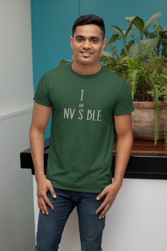 I AM INVISIBLE Half Sleeve T-Shirt for Men