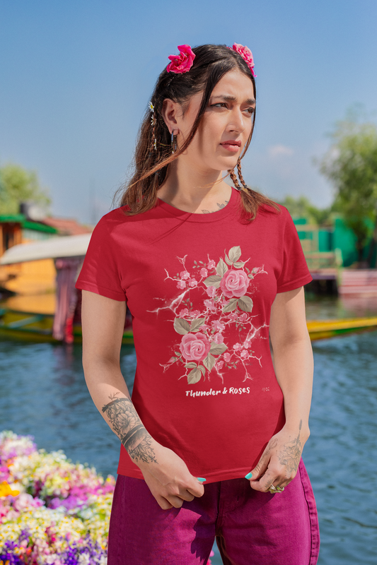 THUNDER & ROSES Half Sleeve Tshirt for Women