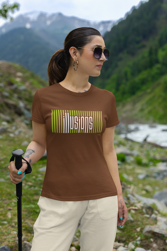 Illusions Half Sleeve Tshirt for Women