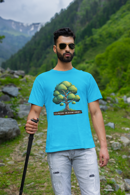 LETS PRESERVE THIS HEAVENLY SERENITY Half Sleeve T-Shirt for Men