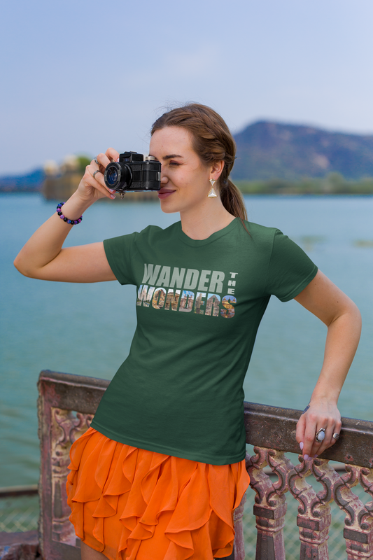 WANDER THE WONDERS Half Sleeve Tshirt for Women