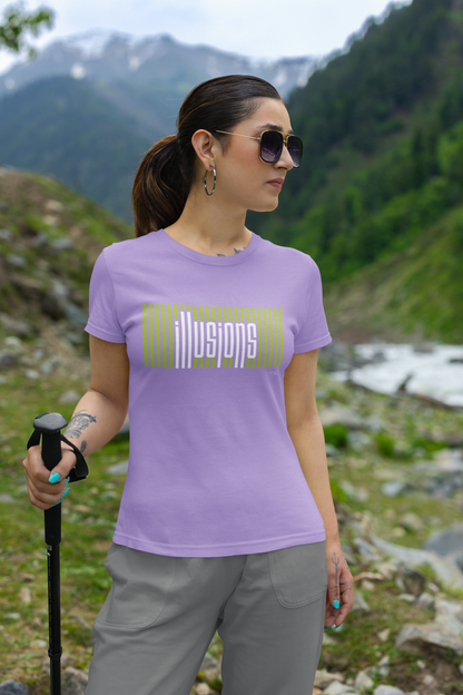 Illusions Half Sleeve Tshirt for Women