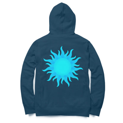 Blue Sun Dual Side Printed Hoodie