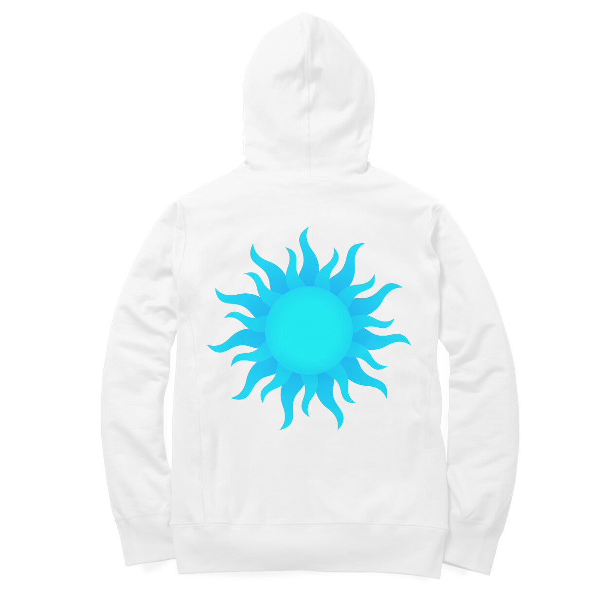 Blue Sun Dual Side Printed Hoodie