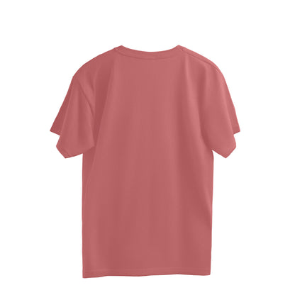 Dusty Rose Solid Colour Oversized Unisex Half Sleeve T-Shirt for Both Men & Women