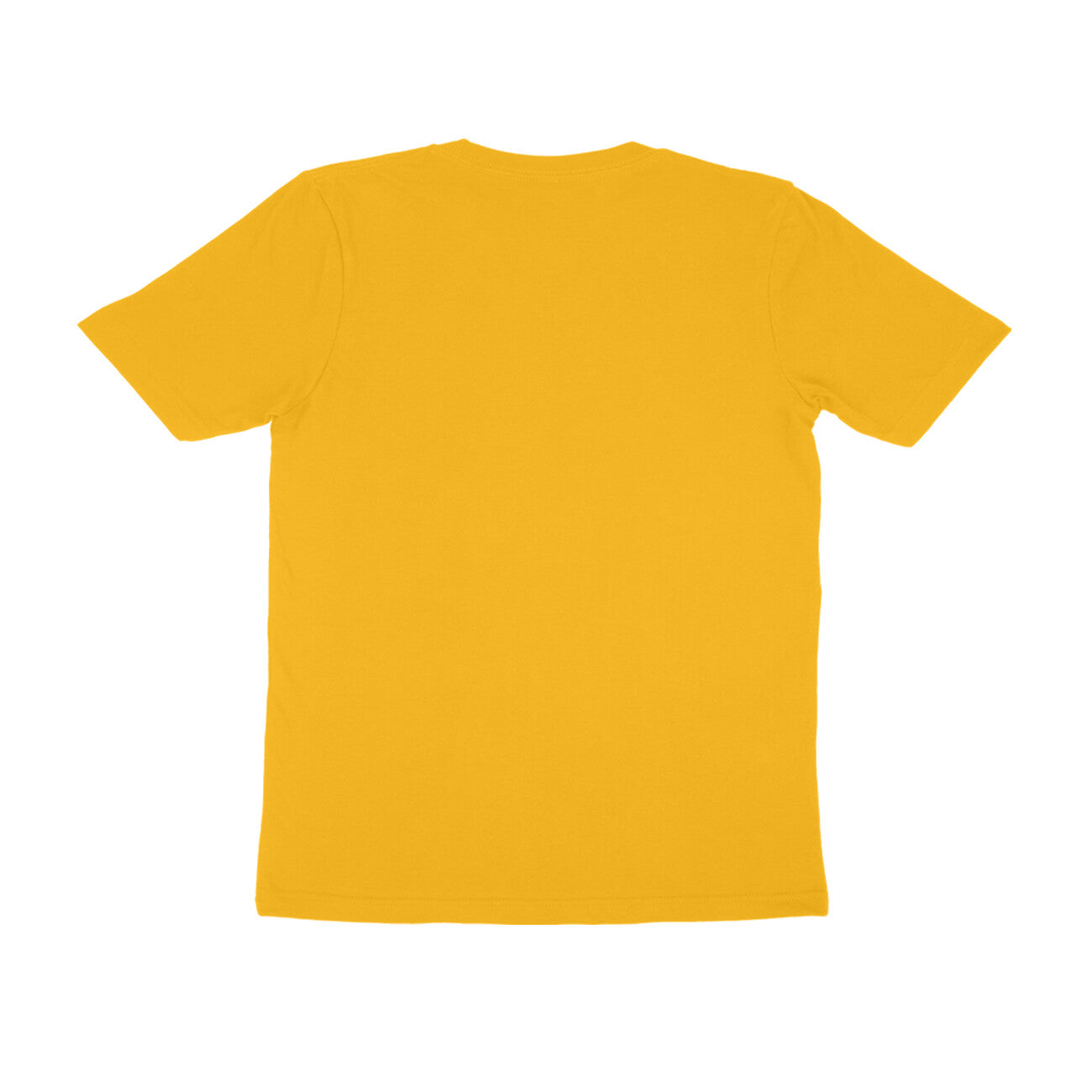 Golden Yellow Solid Colour Half Sleeve T-Shirt for Men