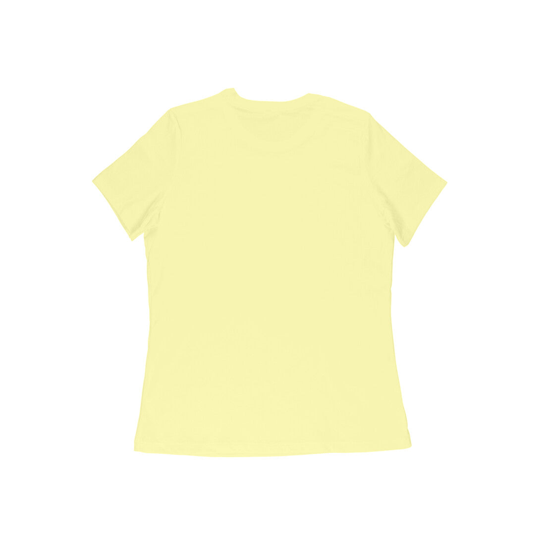 Butter Yellow Solid Colour Half Sleeve T-Shirt for Women