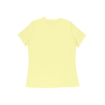 Butter Yellow Solid Colour Half Sleeve T-Shirt for Women