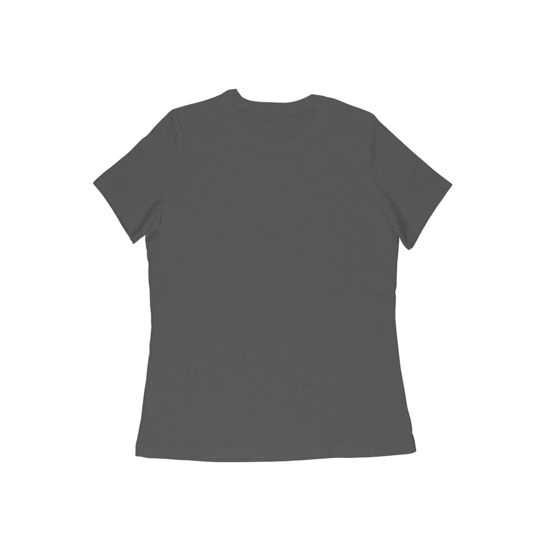 Charcoal Grey Solid Colour Half Sleeve T-Shirt for Women