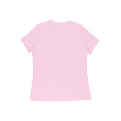 Light Pink Solid Colour Half Sleeve T-Shirt for Women