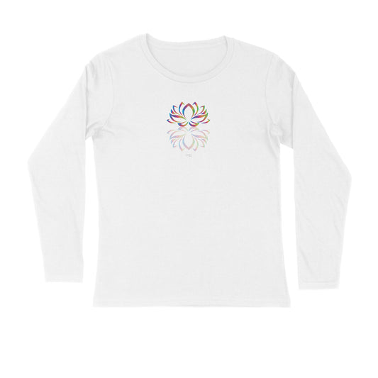 RGB Lotus Dual Side Printed Unisex Full Sleeve T-Shirt for both Men & Women