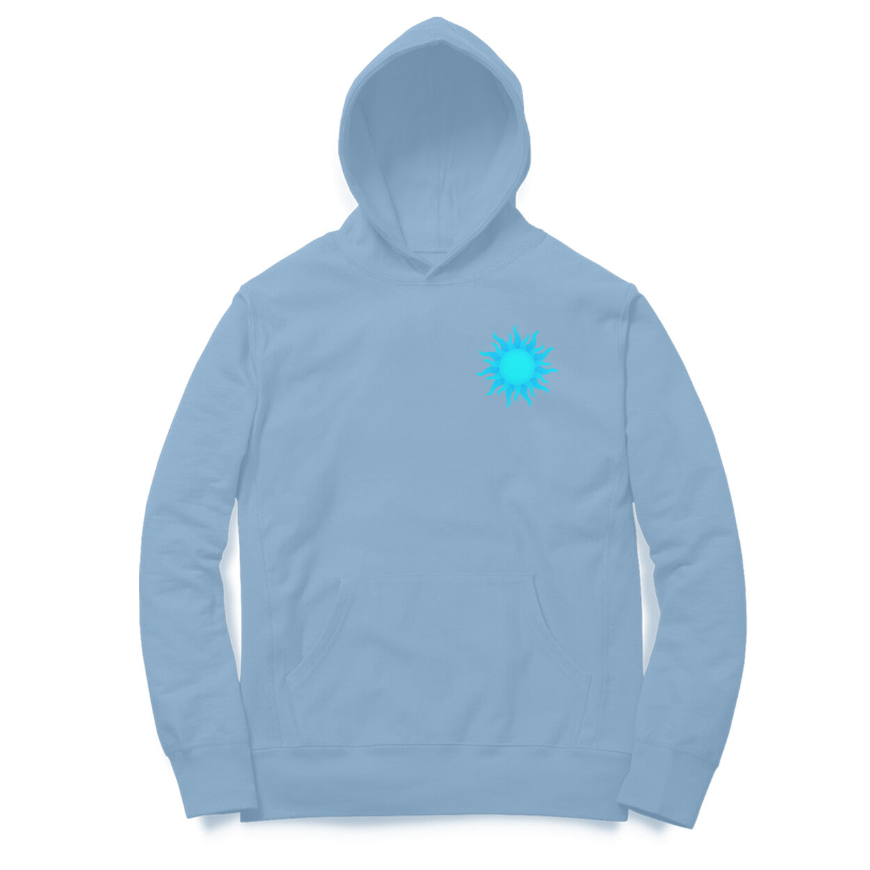 Blue Sun Dual Side Printed Hoodie