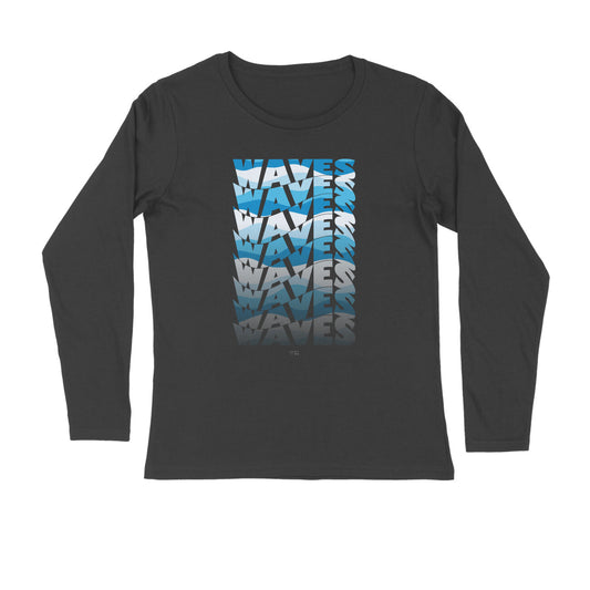 WAVES Unisex Full Sleeve T-Shirt for both Men & Women