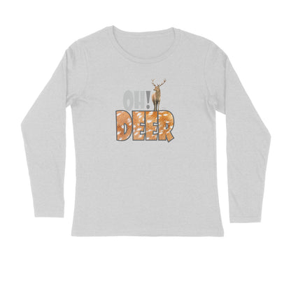 Oh Deer Unisex Full Sleeve Tshirt for Men & Women