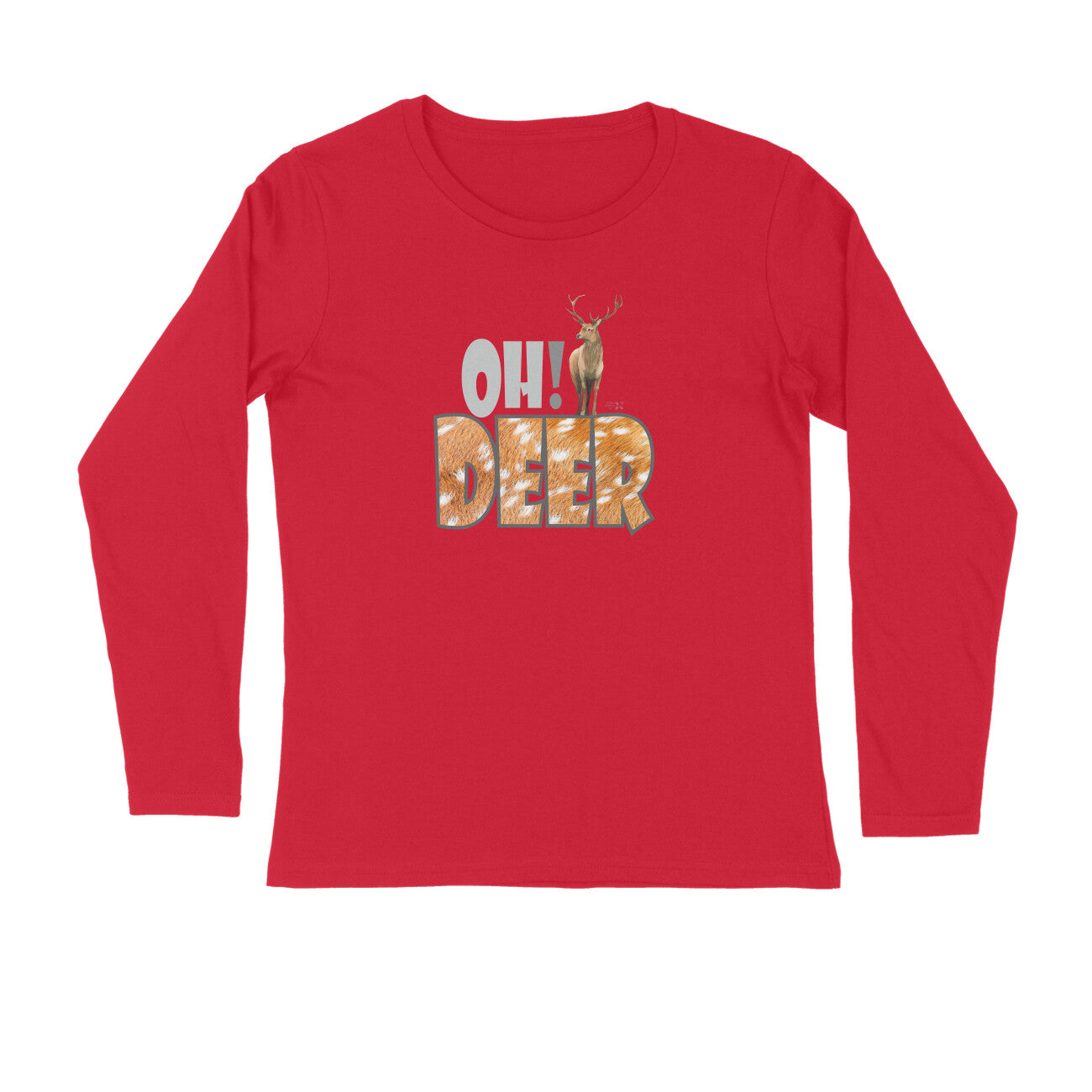 Oh Deer Unisex Full Sleeve Tshirt for Men & Women