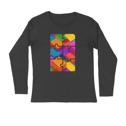 Puzzle Pieces Unisex Full Sleeve Tshirt for Men & Women