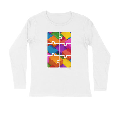 Puzzle Pieces Unisex Full Sleeve Tshirt for Men & Women