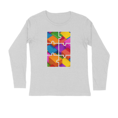 Puzzle Pieces Unisex Full Sleeve Tshirt for Men & Women