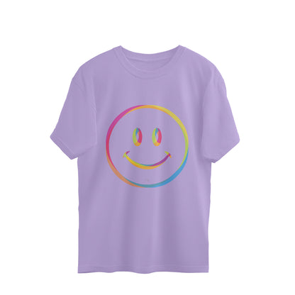 RGB Smile Unisex Half Sleeve Oversized Tshirt for Both Men & Women