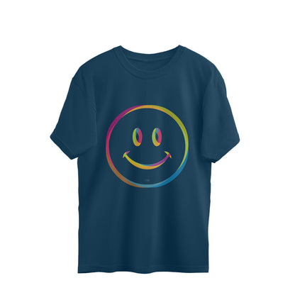 RGB Smile Unisex Half Sleeve Oversized Tshirt for Both Men & Women