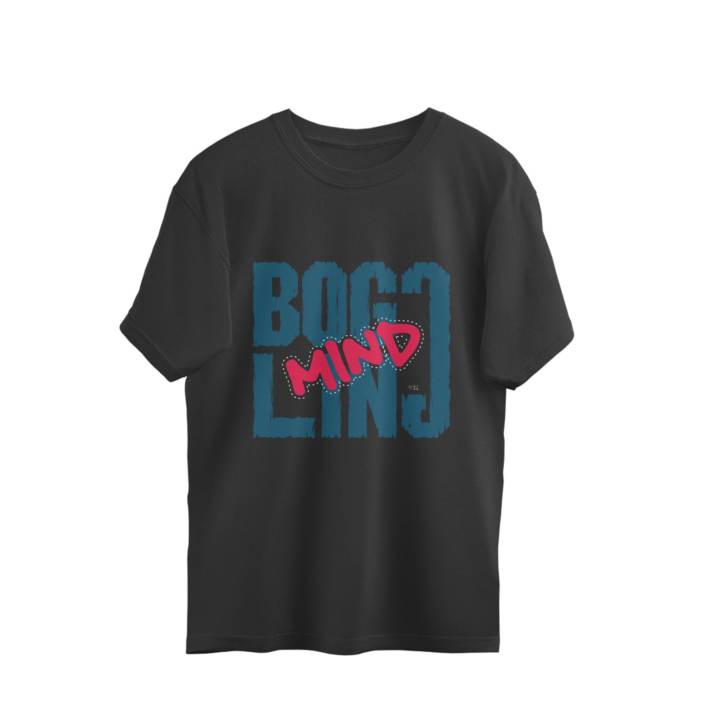 MIND BOGGLING Unisex Half Sleeve Oversized Tshirt for Both Men & Women