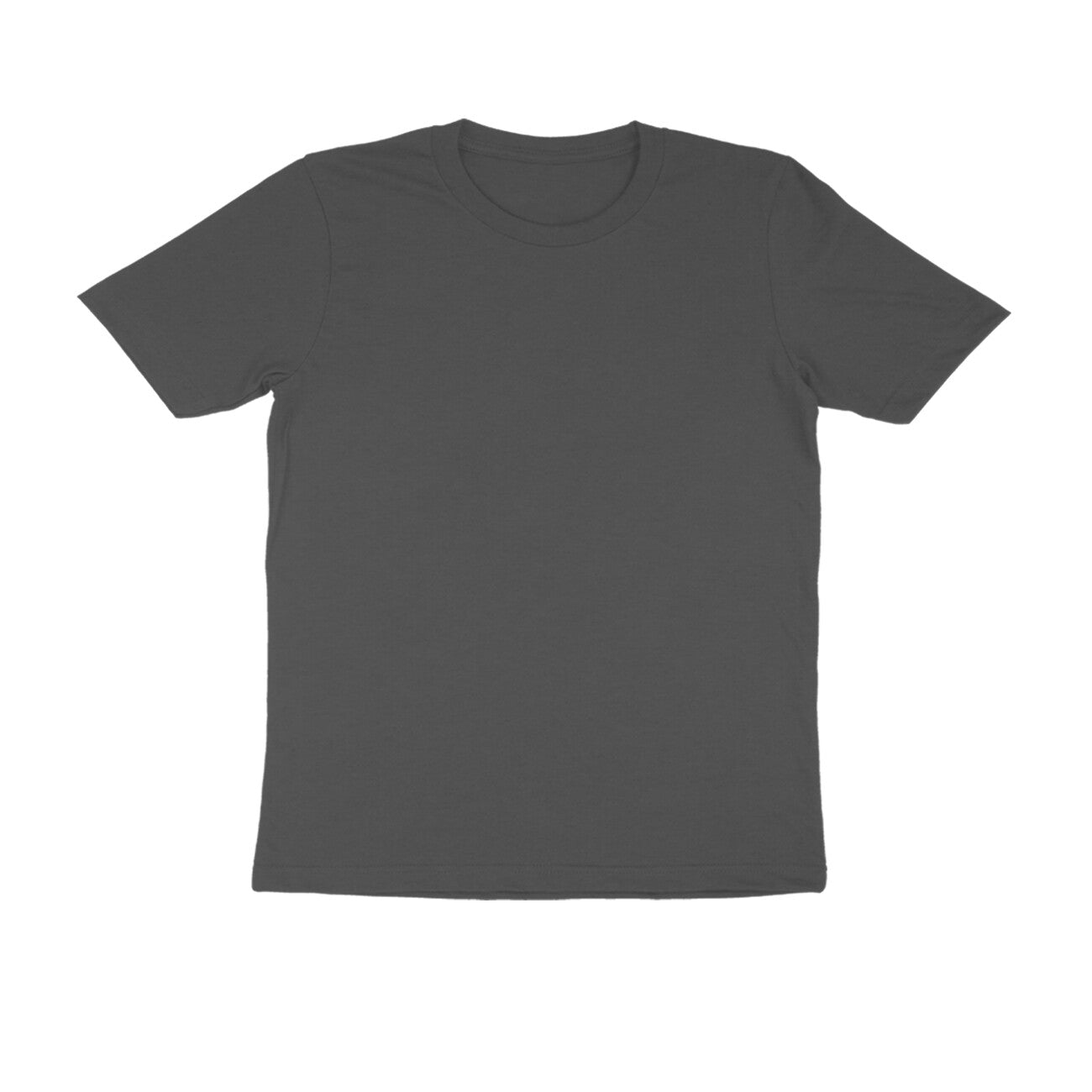 Charcoal Grey Solid Colour Half Sleeve T-Shirt for Men