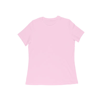 Light Pink Solid Colour Half Sleeve T-Shirt for Women